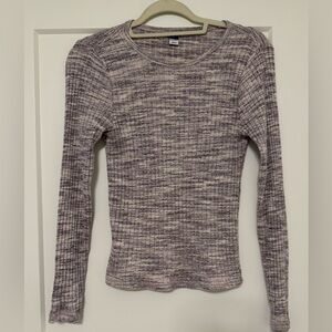 Old Navy Heathered Purple Long Sleeve Top
